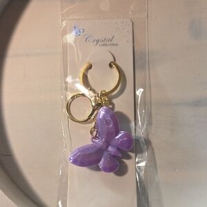 5 For 25 Purple Butterfly Keychain with Gold Hardware Bundle 5